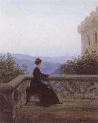 Carl Gustav Carus Woman on a Balcony oil painting